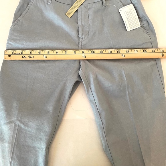 Level 99 Tanya High Rise Linen Pant 34 inseam Sky Blue - Picture 12 of 14